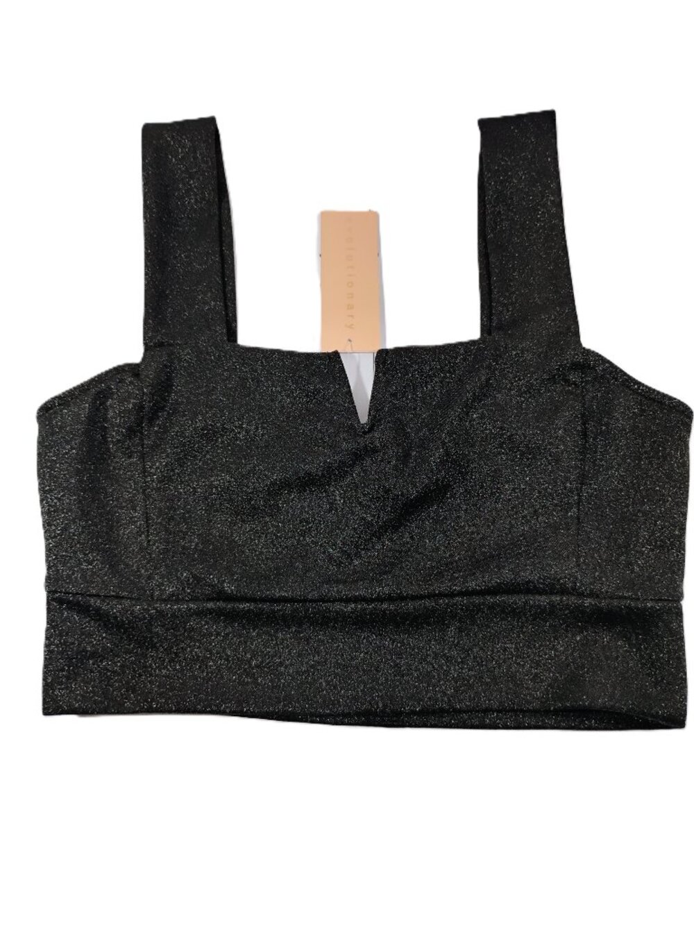 Evolutionary Shimmery Black Crop Top – Medium | NWT